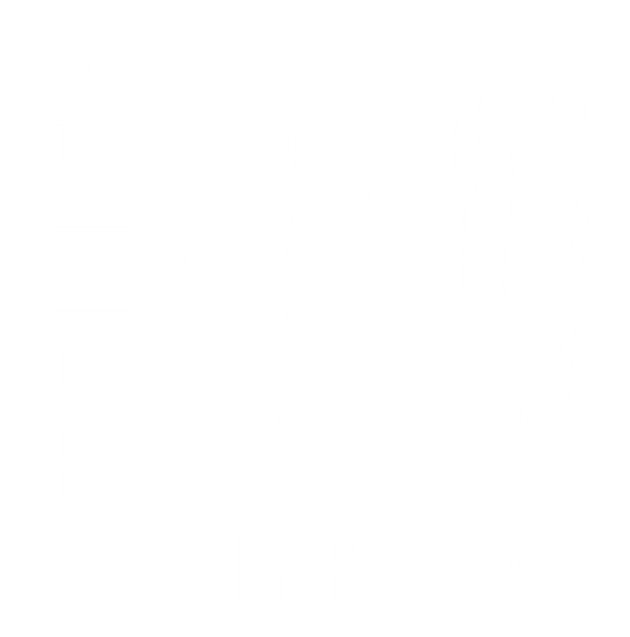Logo Atelier M-RODZ - Version blanche